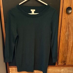 J. Crew Forest Green Knit Top